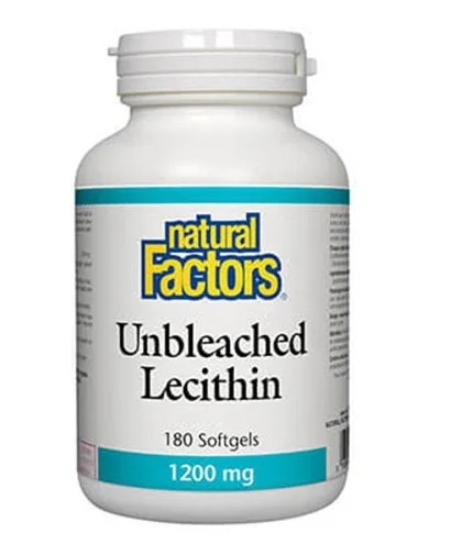Natural Factors Unbleached Lecithin 1200mg / 180 gel capsules