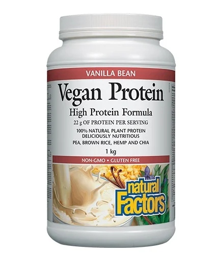 Natural Factors Vegan Protein Vegetable Protein 1000 g