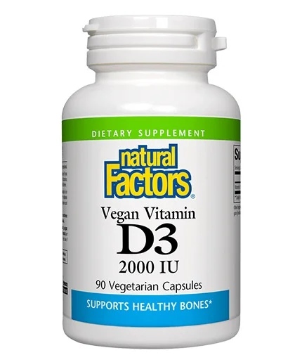 Natural Factors Vegan Vitamin D3 2000 IU / 90 capsules