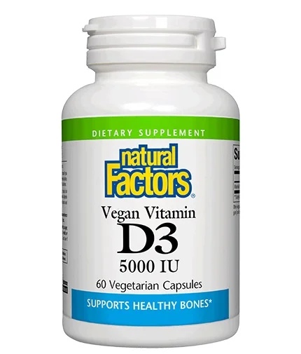 Natural Factors Vegan Vitamin D3 5000 IU / 60 capsules