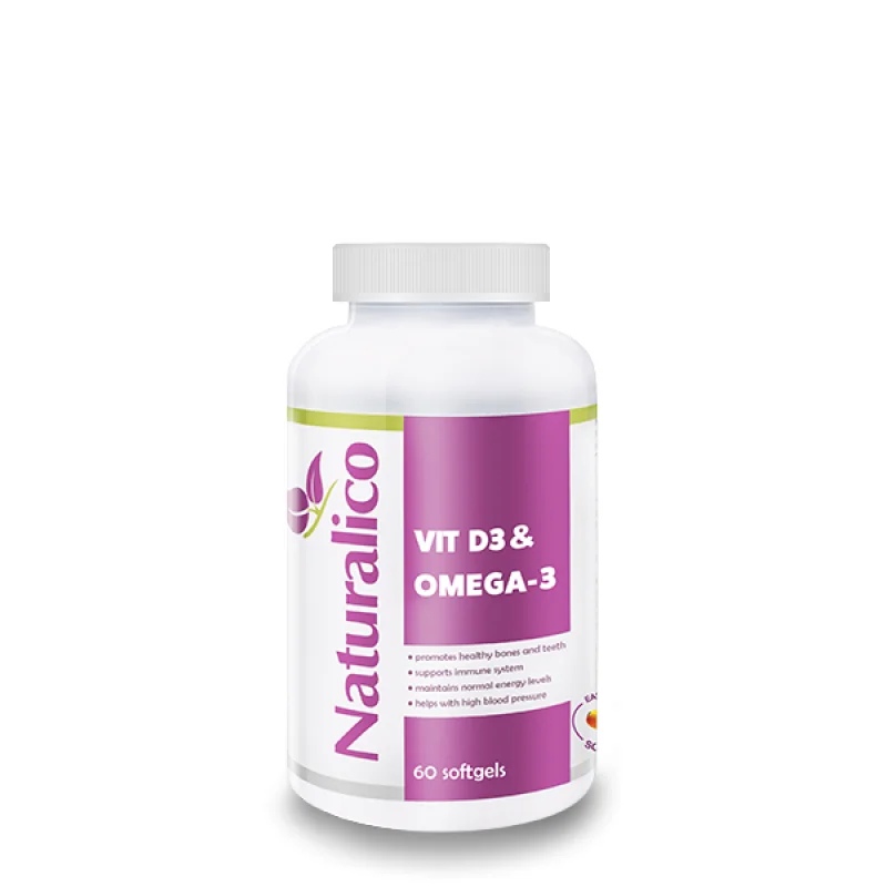 Naturalico Vit D-3 & Omega-3 / 60 Gel Capsules