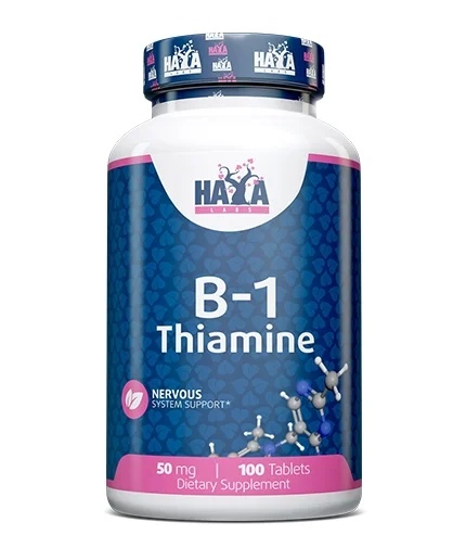 Haya Labs Vitamin B-1 /Thiamine/ 50mg. / 100 tabs.