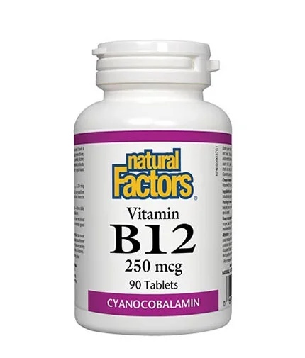 Natural Factors Vitamin B12 Cyanocobalamin 250 mg / 90 tablets