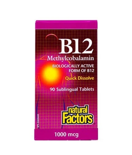 Natural Factors Vitamin B12 Methylcobalamin 1000 mg / 90 tablets