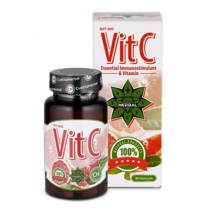 Cvetita Herbal Vitamin C - 30 capsules x 600 mg