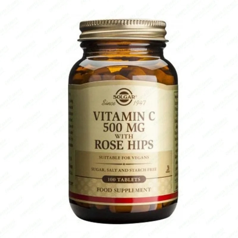 Solgar Vitamin C 500 mg with Rose Hips Tablet