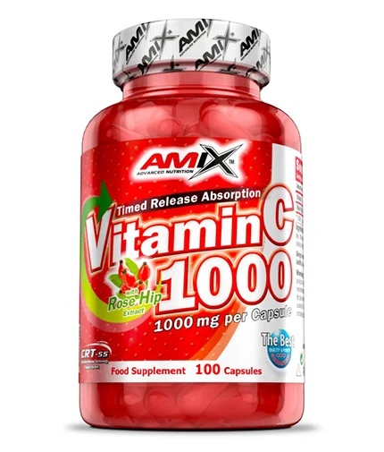 Amix Nutrition Vitamin C /with Rose Hips/ 1000 mg / 100 capsules