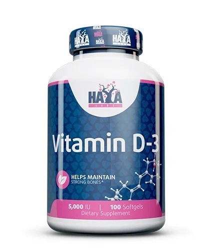 Haya Labs Vitamin D3 5000 IU / 100 gel capsules