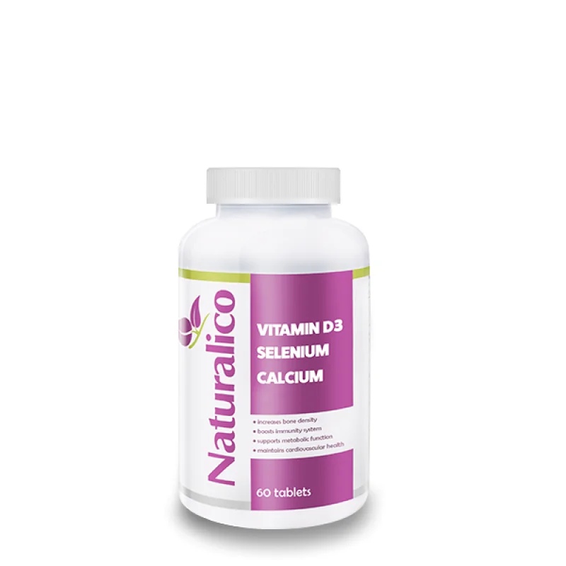 Naturalico Vitamin D-3 Calcium Selenium 60 tablets