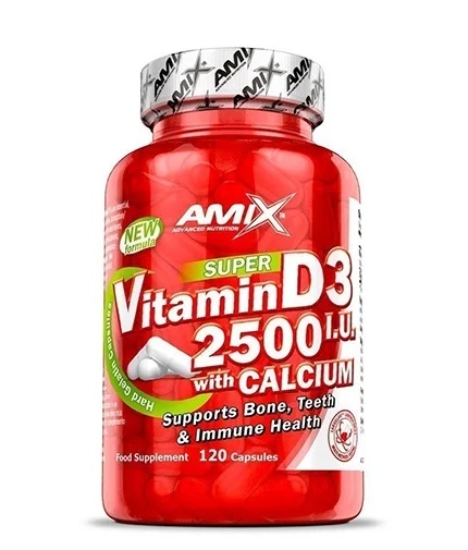 Amix Nutrition Vitamin D3 2500 IU with Calcium 250 mg / 120 capsules