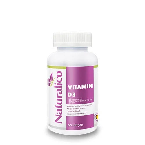 Naturalico Vitamin D3 3600 IU 60 gel capsules