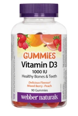 Webber Naturals Vitamin D3 Gummies Vitamin D3 1000 IU