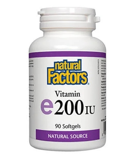 Natural Factors Vitamin E 100 mg 200IU / 90 gel capsules