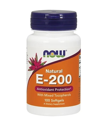 NOW Vitamin E-200 IU /Mixed Tocopherols/ 100 gel capsules