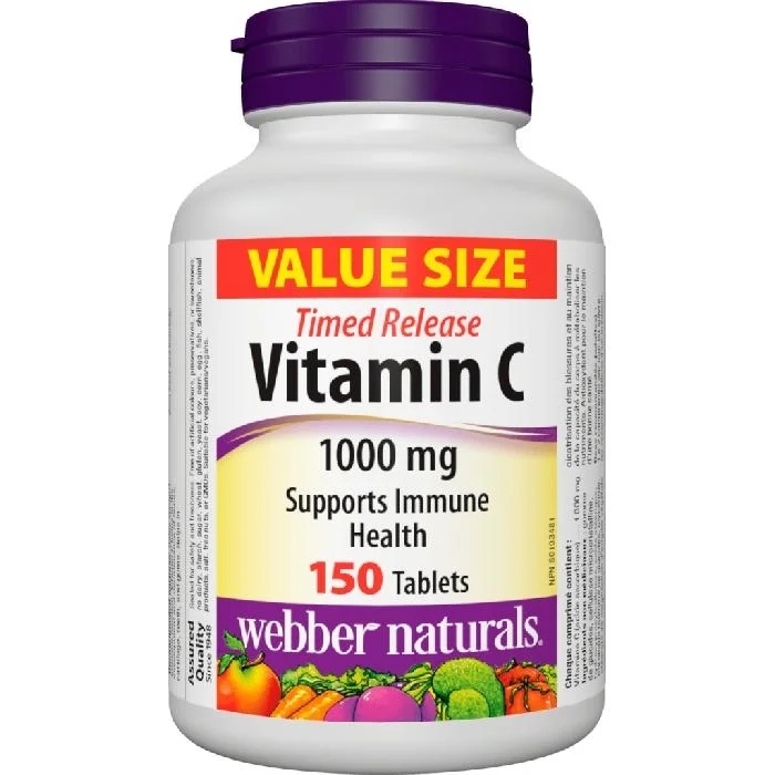Webber Naturals Vitamin C 1000 mg extended release x 150 tablets