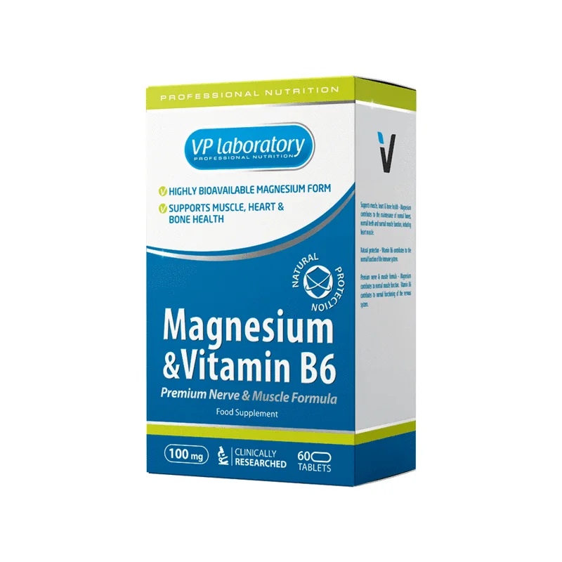 VPLaB VP Laboratory Magnesium & Vitamin B6 - Magnesium + Vitamin B6 60 tablets