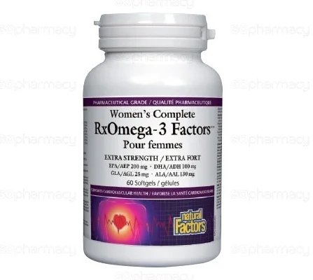 Natural Factors Women\s Complete RxOmega-3 Factors 1035 mg / 60 gel capsules