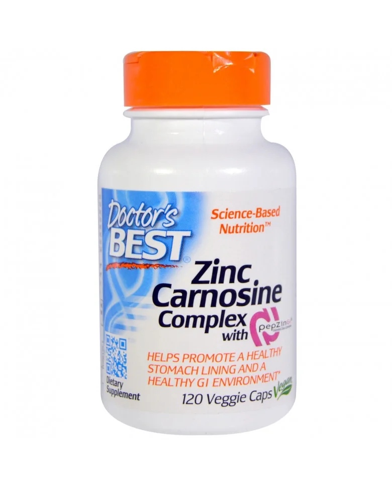 Doctors Best Zinc Carnosine Complex with Pepzin 120 caps